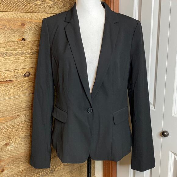 Ann Taylor Jackets & Blazers - Ann Taylor Black Notched Lapel Long Sleeve Blazer Jacket Size 10 NWT